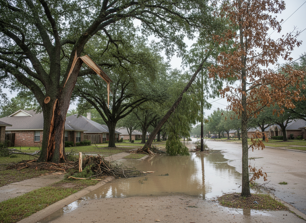 How to Spot Storm Damage on Trees After Katy Flooding